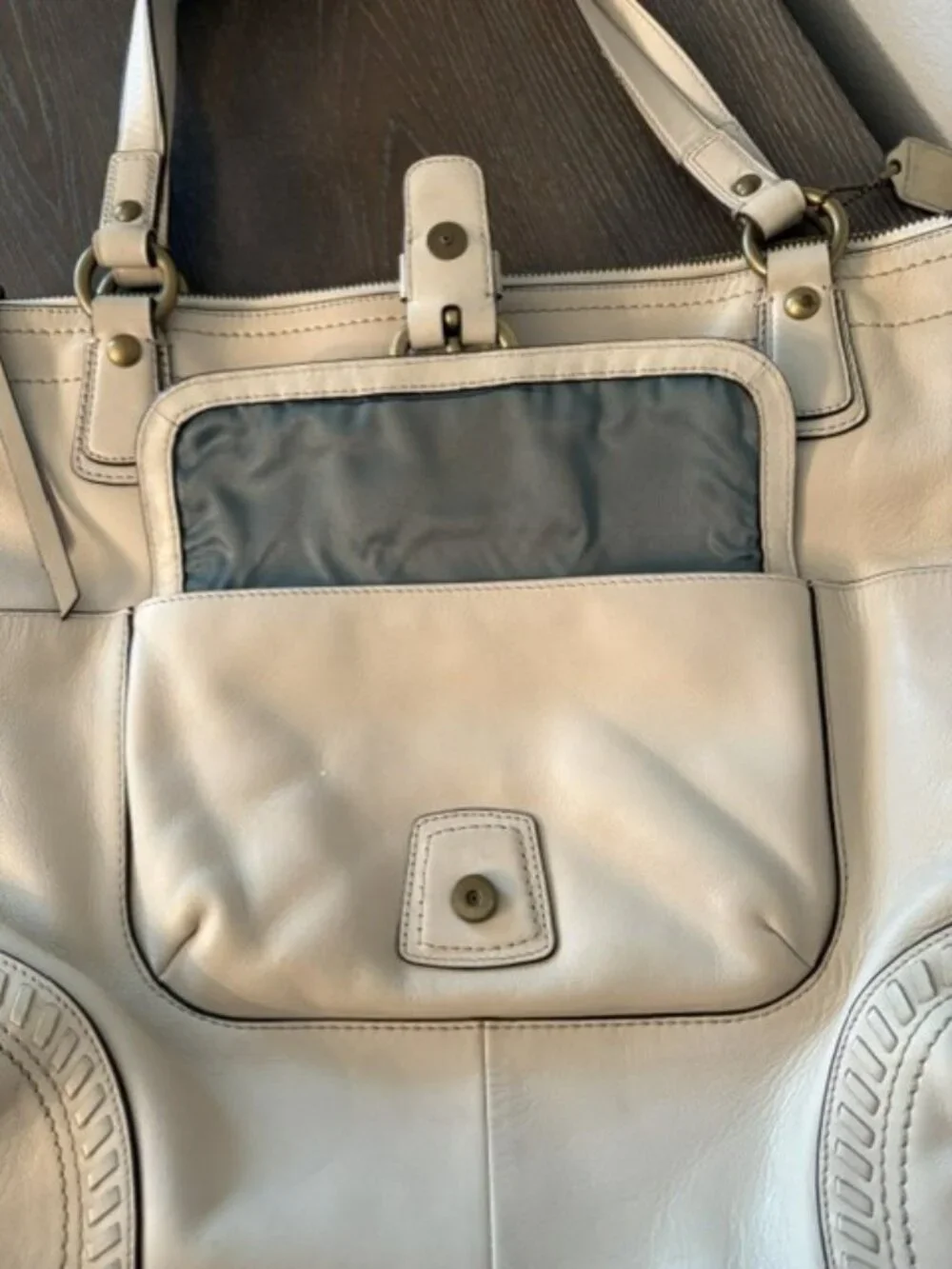 Coach poppy whipstitch
